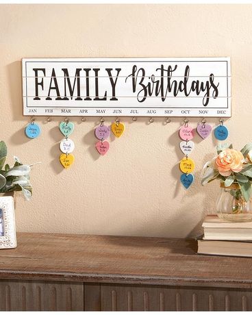 Family Birthday Plaque Flower Arrangement