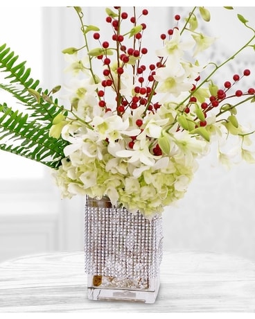 Orchids & Bling by Flowers & More Flower Arrangement