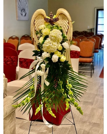 On Angel Wings Flower Arrangement
