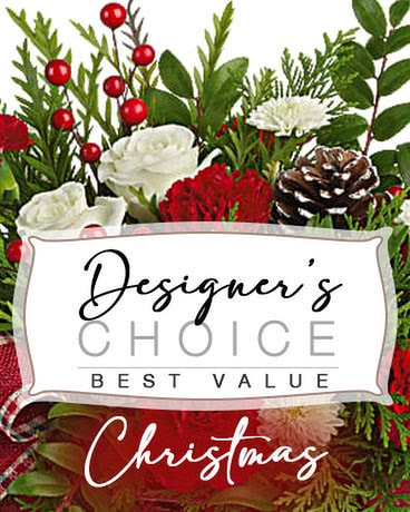 Christmas Designer's Choice - Pick Your Price Flower Arrangement