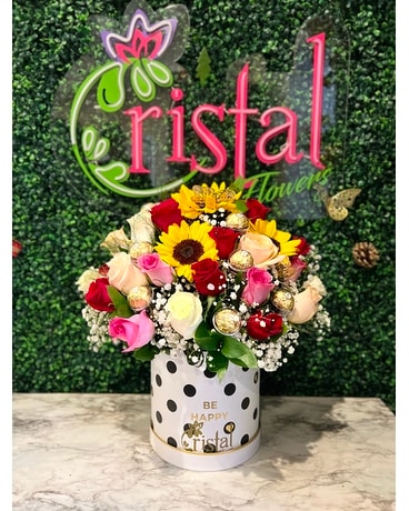 Be happy box Flower Arrangement