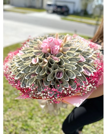 Money Bouquet Flower Arrangement