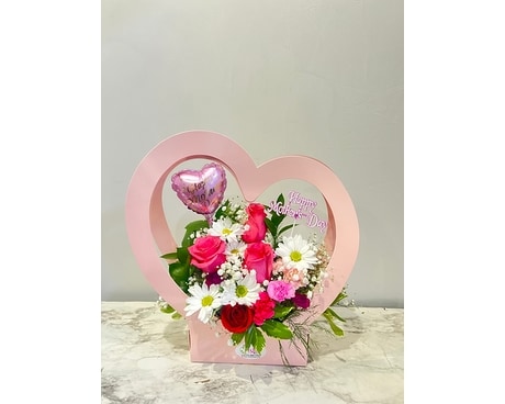 Mother’s Day Heart Flower Arrangement