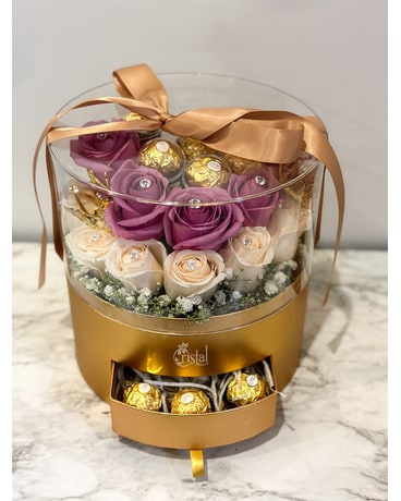 Gold Box Flower Arrangement