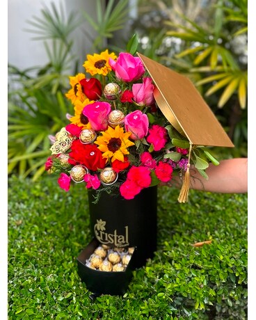 Graduation Box Flower Arrangement