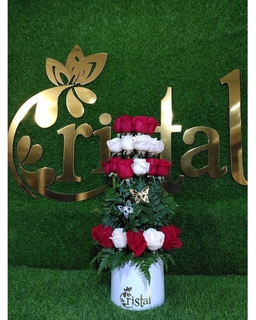 RED AND WHITE Flower Arrangement