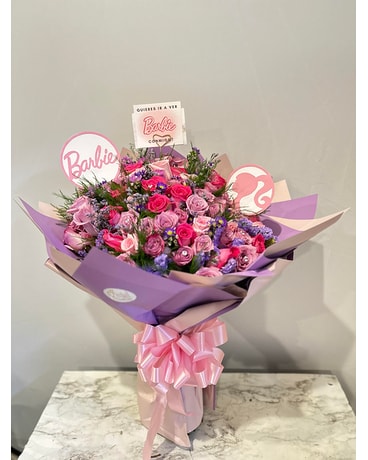 Barbie Bouquet Flower Arrangement