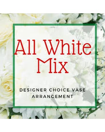 All White Christmas Flower Arrangement