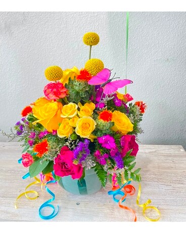 Happy and Colorful Flower Arrangement