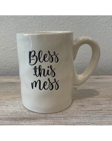 Coffee Mug- Bless this Mess Flower Arrangement