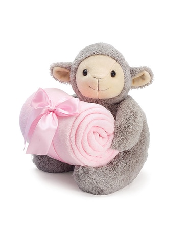 LOVE LAMB PLUSH/ GIRL Flower Arrangement