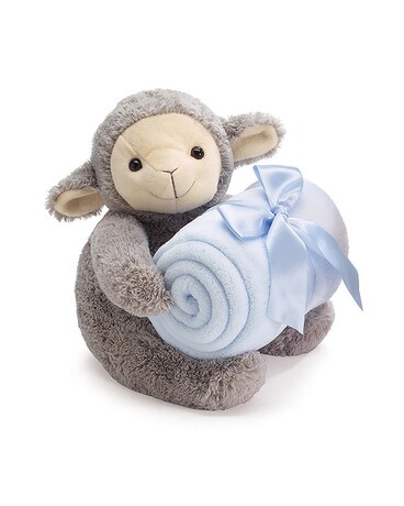 LOVE LAMB PLUSH/ BOY Flower Arrangement
