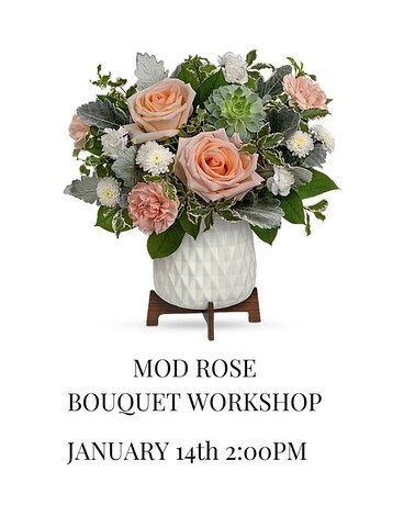 Mod Rose Bouquet Workshop Flower Arrangement