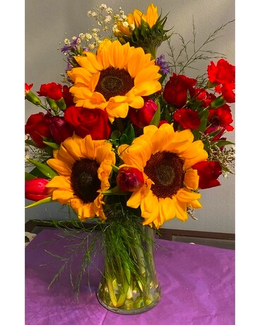 Lavish Sunflowers Flower Arrangement