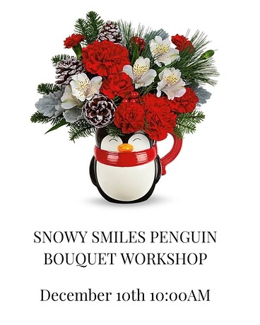 Snowy Smiles Bouquet Workshop Flower Arrangement