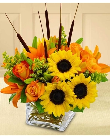 Splash of Autumn Flower Arrangement
