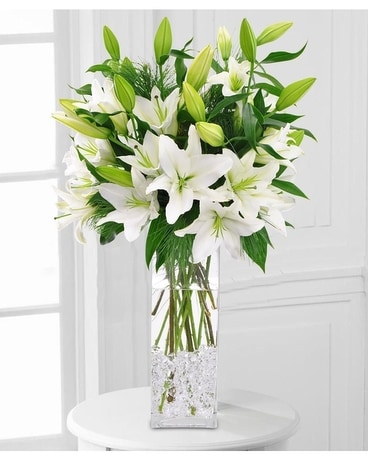 Winter White Liles Flower Arrangement