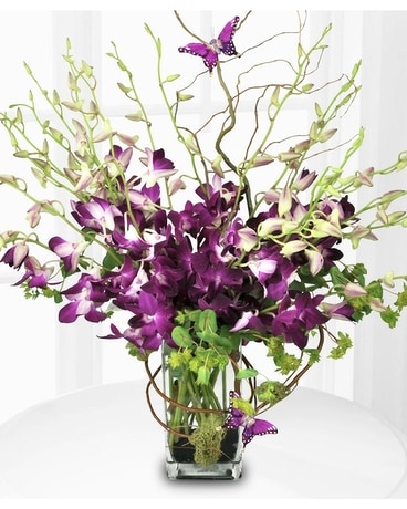 Purple Orchid Majesty Flower Arrangement