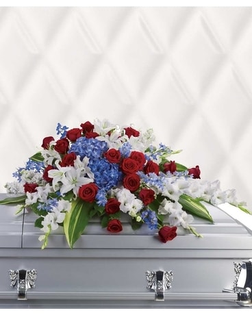 Distinguished Service Casket Spray Flower Arrangement