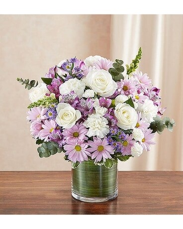 Cherished Memories™ Lavender & White Flower Arrangement
