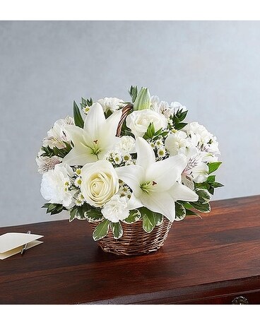Peace, Prayers & Blessings™ All White Flower Arrangement