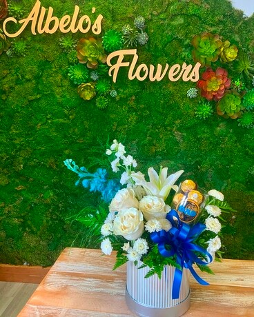 Best Dad Ever Floral Box Flower Arrangement