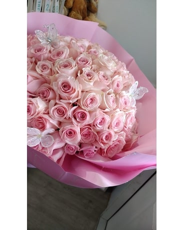 50 pink roses Bouquet