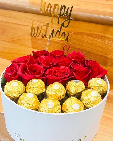 Chocolates Box Flower Arrangement