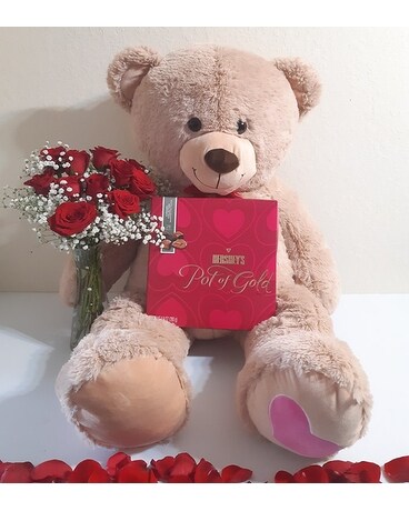 Teddy Bear Flower Arrangement