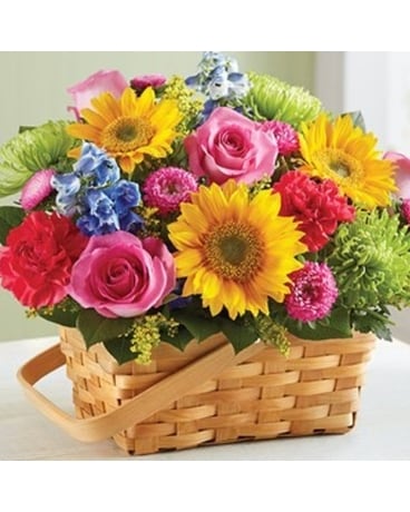Spring Basket Flower Arrangement