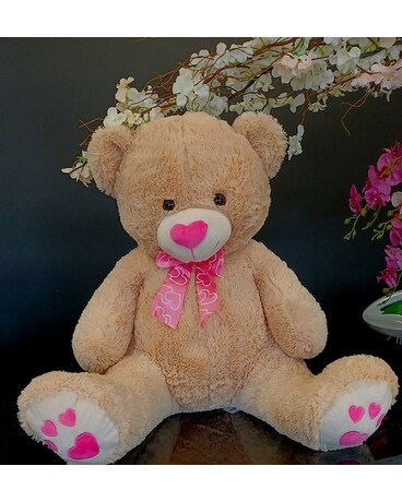 Teddy Bear 30 Inches Flower Arrangement