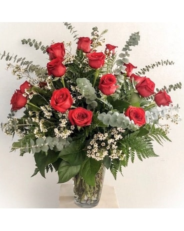 DELUXE 1 Dozen Premium Roses Flower Arrangement