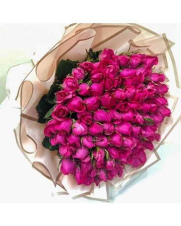 Roses Bouquet  -  Pink Flower Arrangement