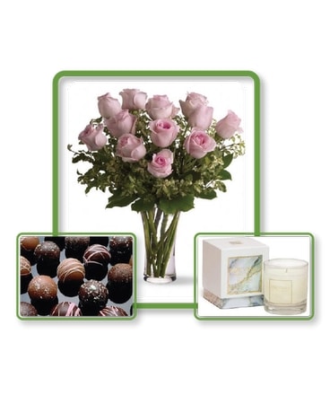 Pink Rose Gift Collection Traditional Flower Arrangement