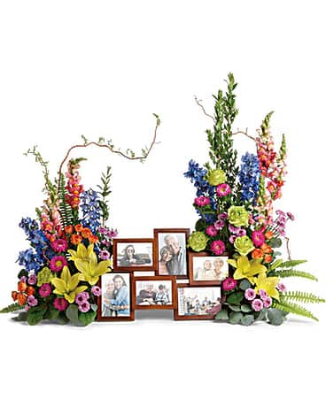 Loving Farewell Photo Tribute Flower Arrangement