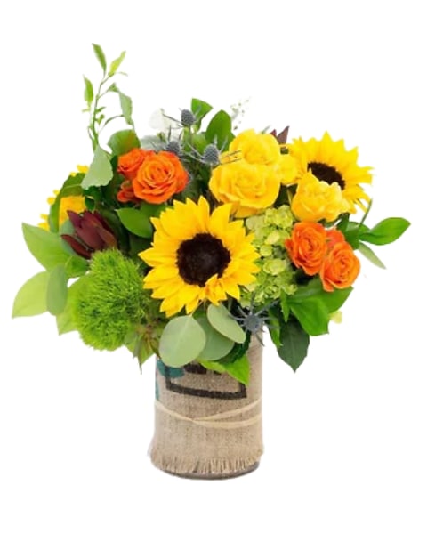 Georgia Burlap Chic Flower Arrangement