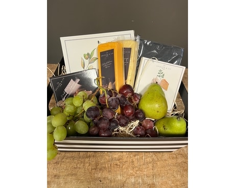 Gourmet Crate: Wine & Cheese Flower Arrangement
