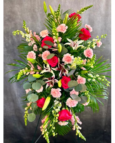 Blooming Girls Blush Standing Piece Flower Arrangement