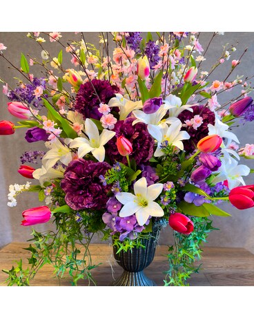 Blooming Girls Silk Grand Centerpiece Flower Arrangement