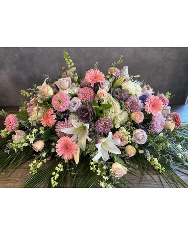 Blooming Girl's Divine Grace Casket Spray Flower Arrangement