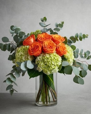 Orange Crush with Hydrangeas in Woodstock GA - Brenda's House of