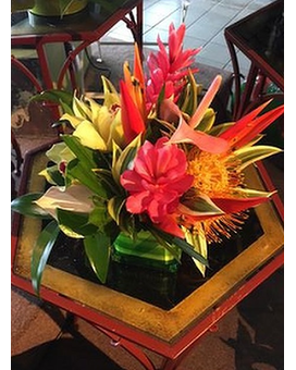 Tropical Cube Flower Arrangement