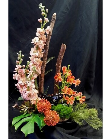 ORANGE & GREEN SYMPATHY ARRANGEMENT Custom product
