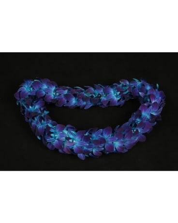 BLUE DYED DENDROBIUM LEI Flower Arrangement