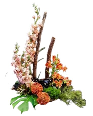 ORANGE & GREEN SYMPATHY ARRANGEMENT Custom product