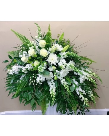 Flowing Grace Funeral Casket Spray Flowers