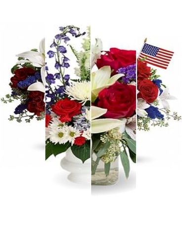 Patriotic Florist's Choice Flower Arrangement