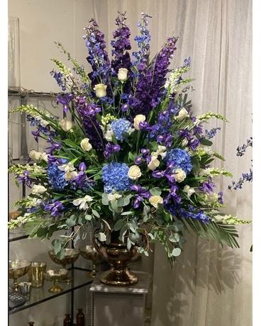 Grand Purple Spray Sympathy Arrangement