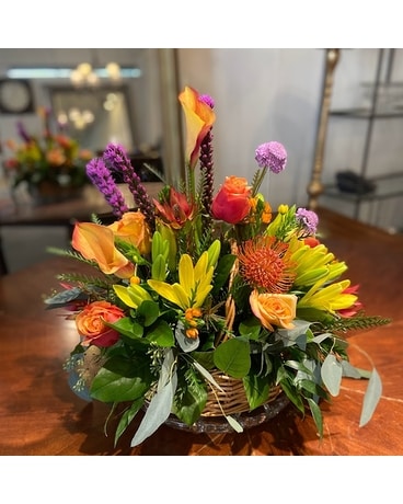 Sunset Basket Basket Arrangement