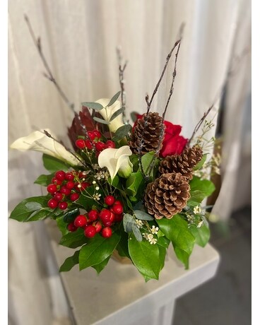 Holly Berries Flower Arrangement
